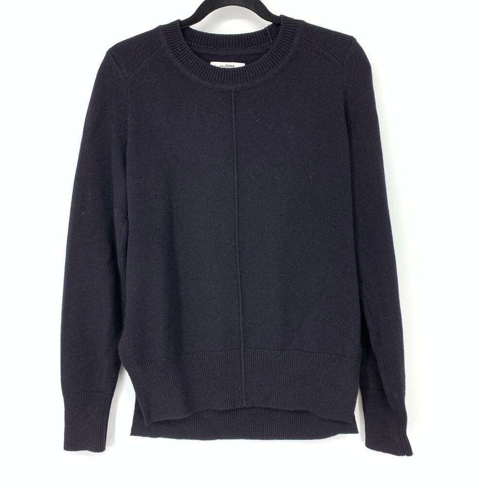 Isabel Marant Etoile Women's Sz 40 US 8 Kleen Jumper Sweater Dark Blue Crew Neck